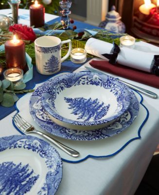 Spode Blue Italian Christmas Tree Dinnerware Collection - Macy's