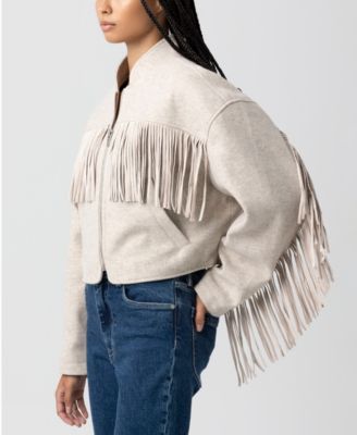 Women's Fringe Bomber Jacket
