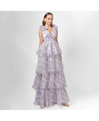 Women's Violeta Tiered Print Gown
