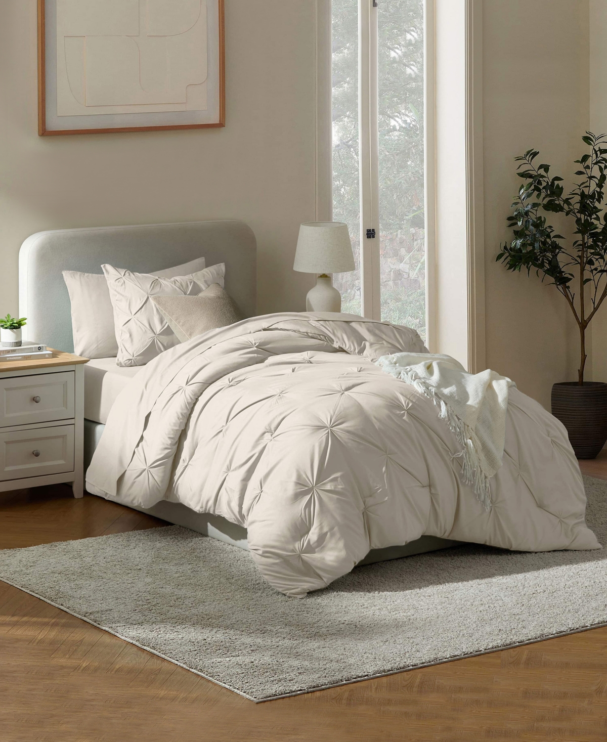 Nestl Luxury Soft Pinch Pleat 5-Pc. Comforter Set