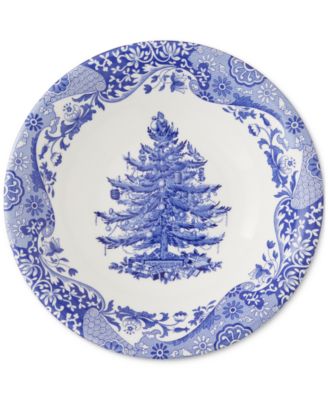 Blue Italian Christmas Cereal Bowls, Set of 4