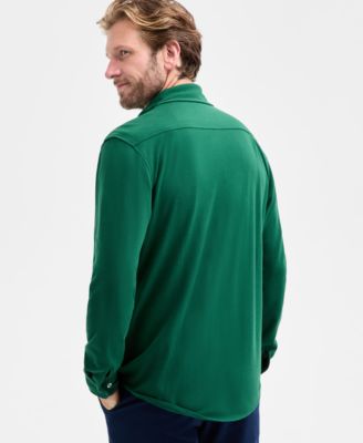 Men's Knit Button-Up Long-Sleeve Shirt, Macy's Exclusive