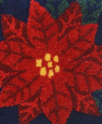 Poinsettia Bath Rug, 20" x 32"  