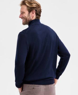 Men's Merino Wool Blend Turtleneck Sweater, Created for Macy's 