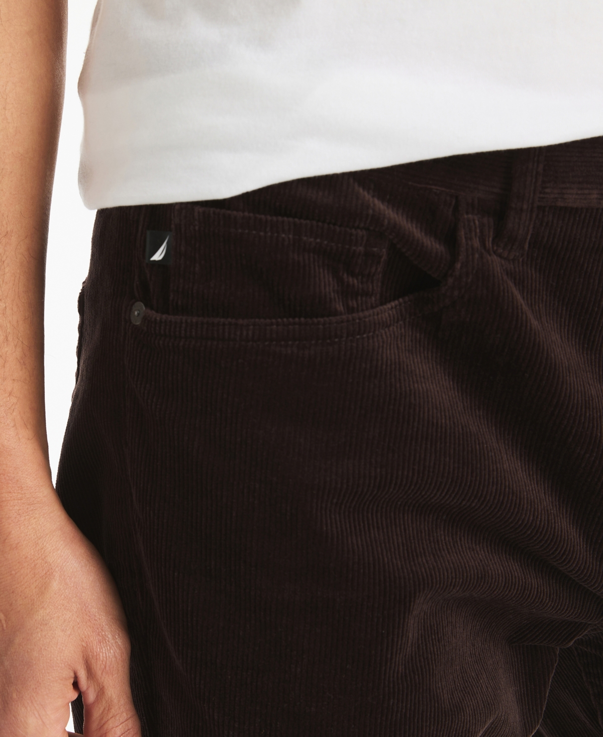 Nautica Men's Straight Fit Corduroy Pants In Brown