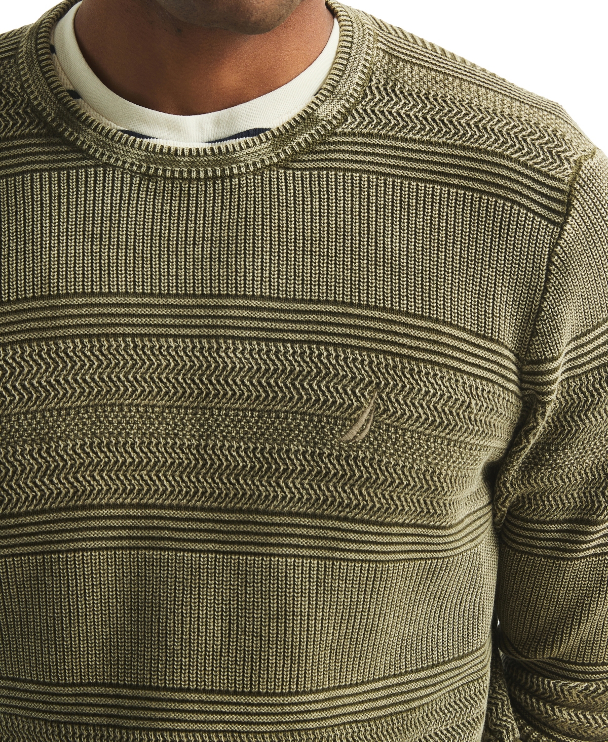 Nautica Mens Stonewashed Crewneck Sweater