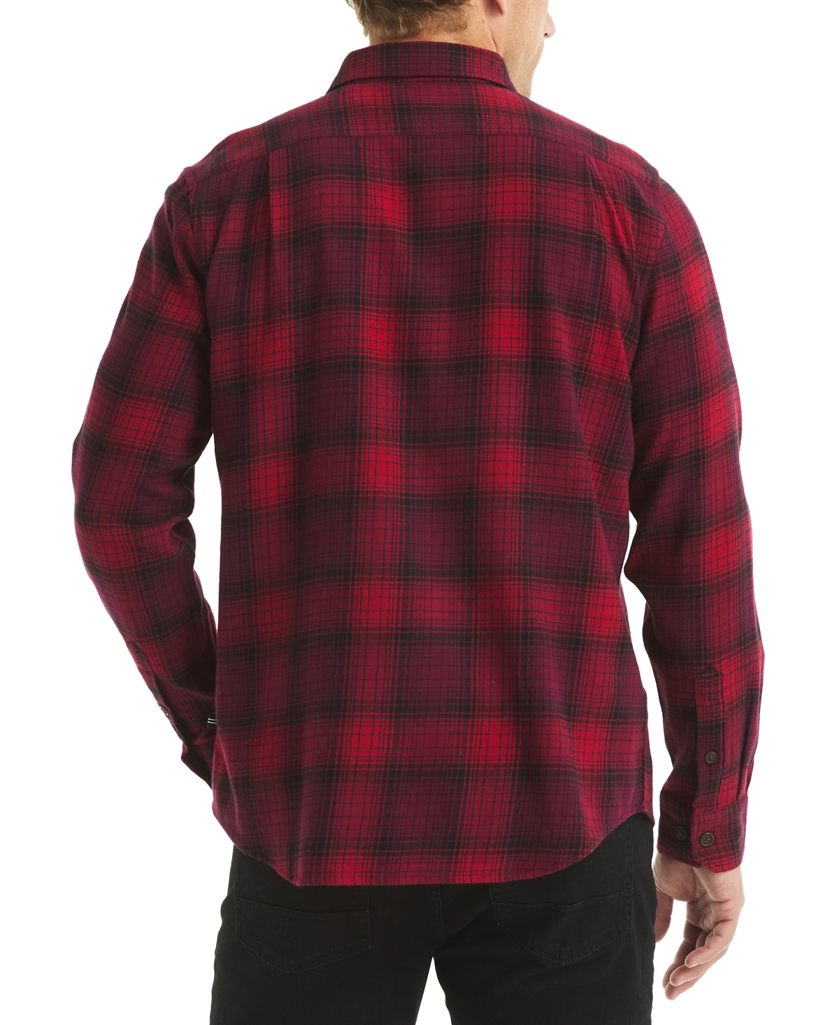 Nautica Men's Plaid Long Sleeve Shirt In Red