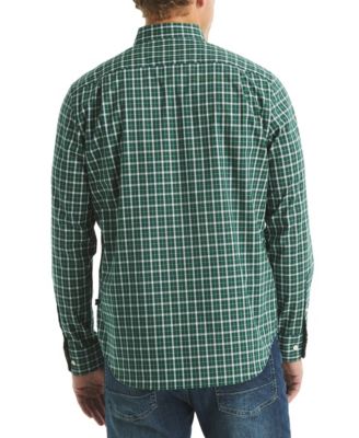 Men's Plaid Pattern Button-Down Shirt
