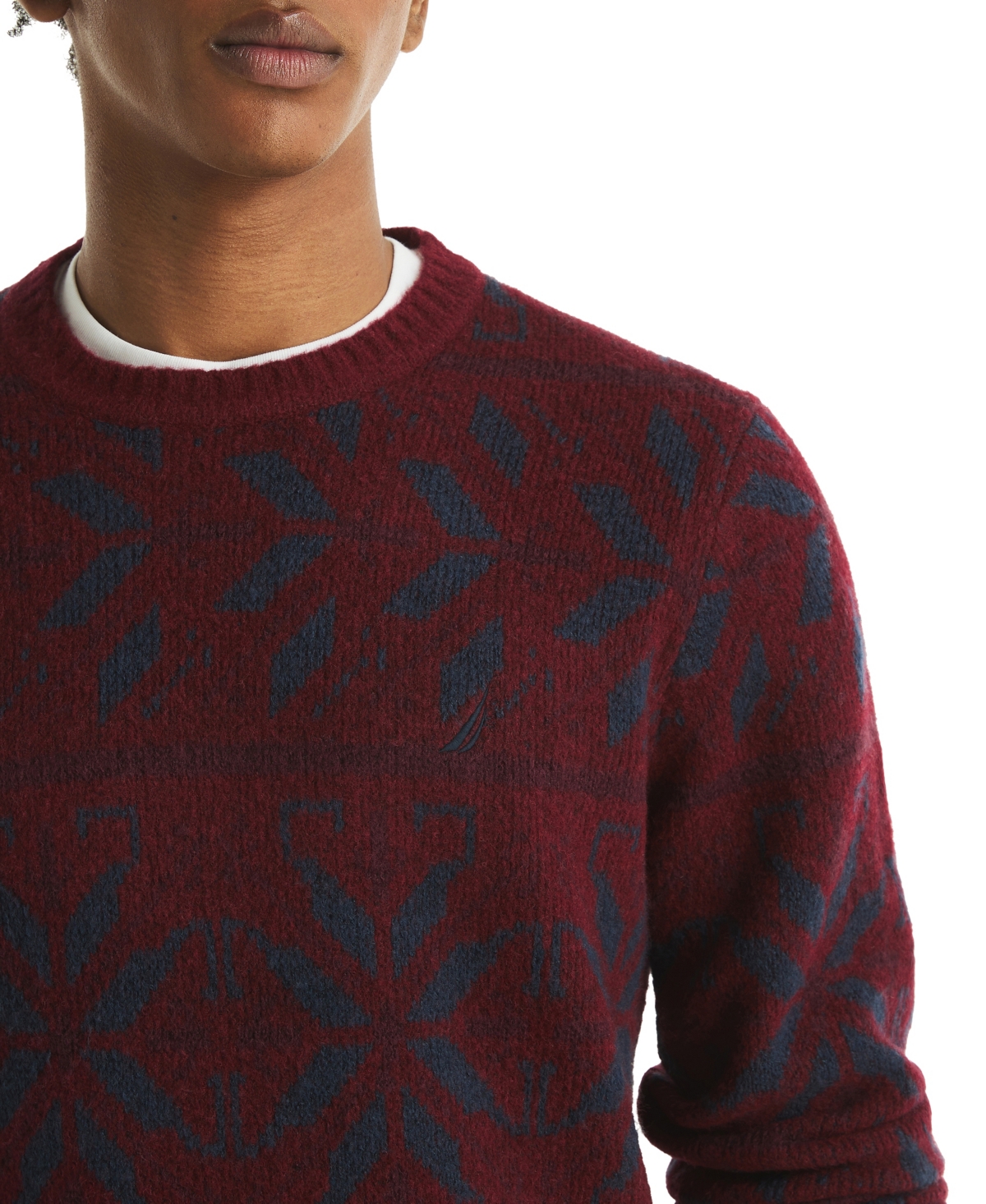 Nautica Men's Fair Isle Print Sweater
