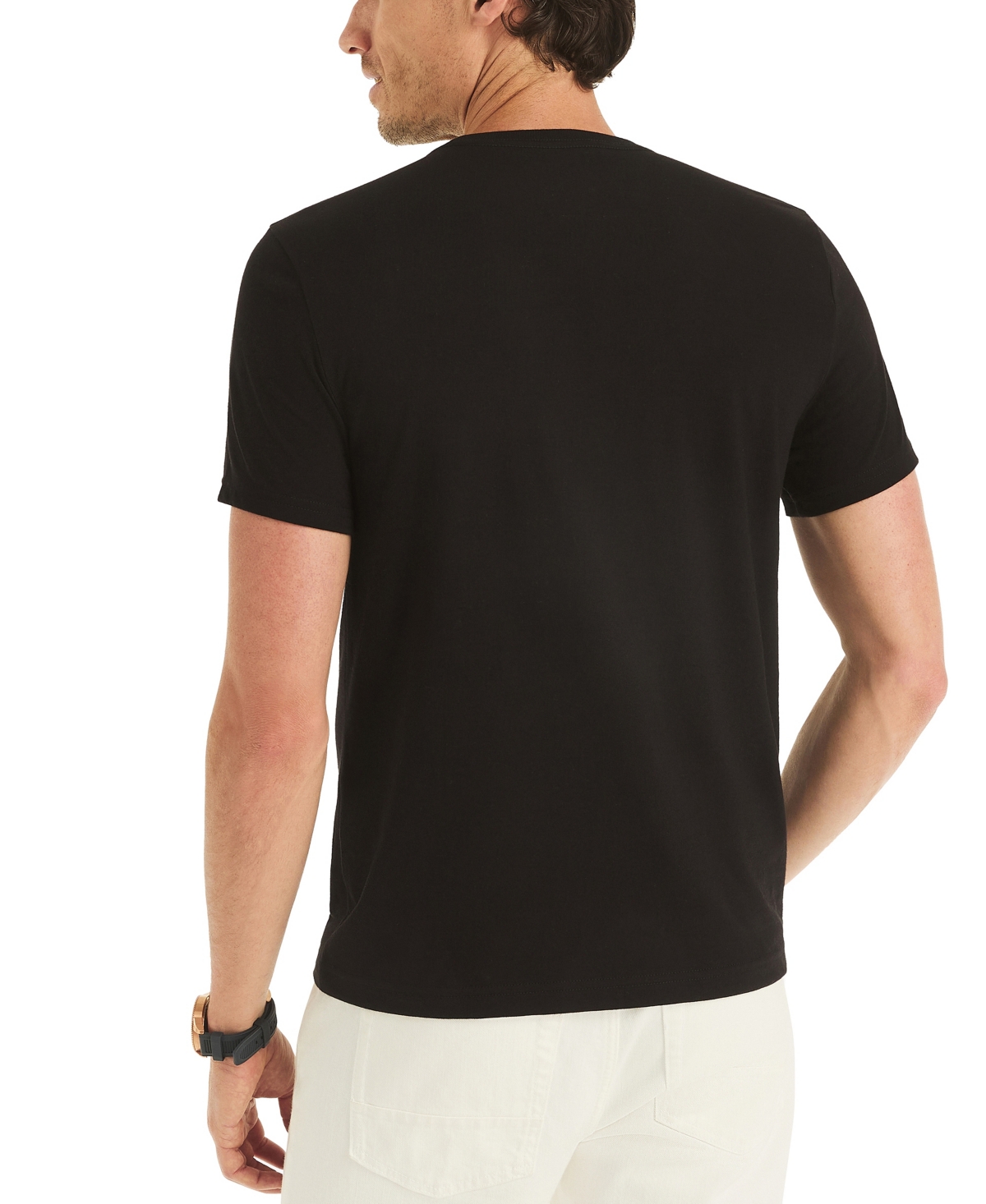 Nautica Mens Big & Tall Sailing Graphic T-shirt In Black