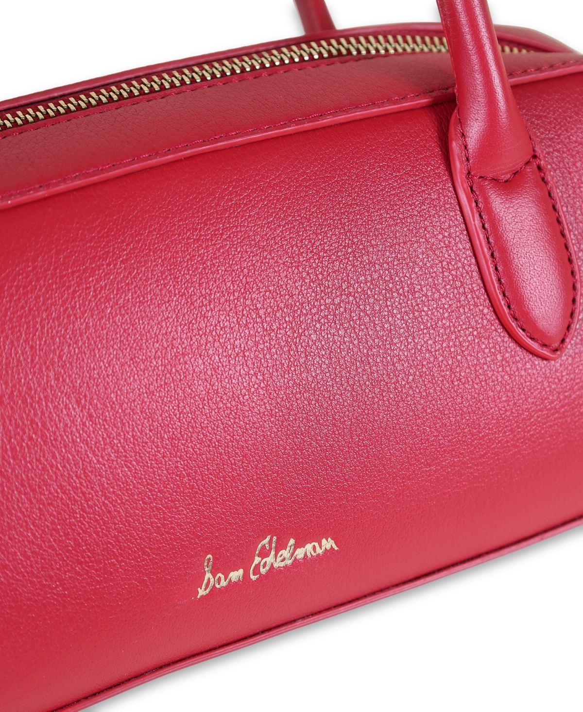 Sam Edelman Women's Nori Leather Bowler Medium Satchel Bag In Red