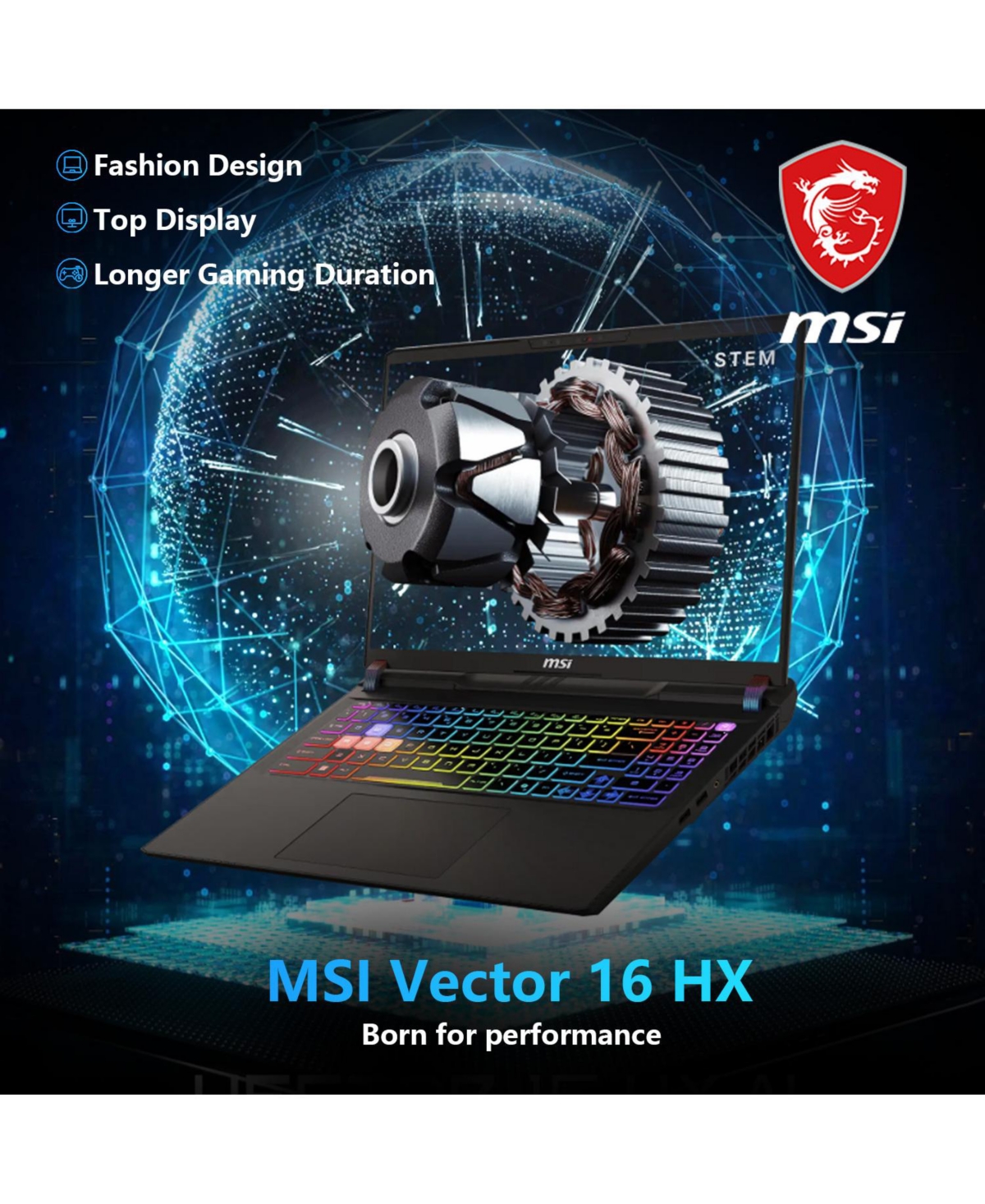 Msi Vector 16" Gaming Laptop, Intel Core Ultra 9 275HX, 16GB Ram, Rtx 5080, 1TB Ssd, 240Hz Wqxga Display, Windows 11 Home, Grey