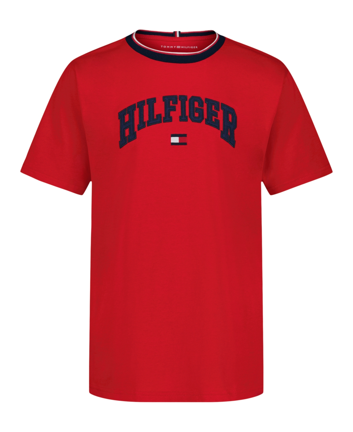 Tommy Hilfiger Big Boys S-xl Hilfiger Arch Short Sleeve T-shirt In Red