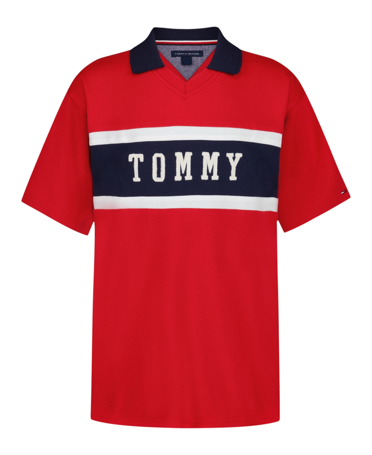 Tommy Hilfiger Toddler And Little Boys 2t-7 Chest Stripe Shirt In Red