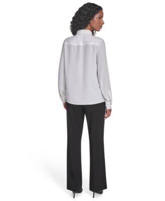 Petite Long Sleeve Blouse