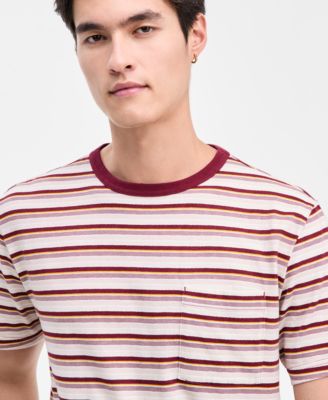 Men's Short-Sleeve Cotton Ombr&eacute; Stripe T-Shirt, Macy's Exclusive 