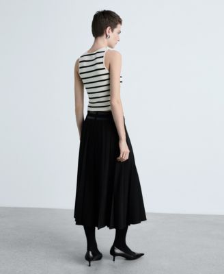 Women's Striped Knitted Crop Top