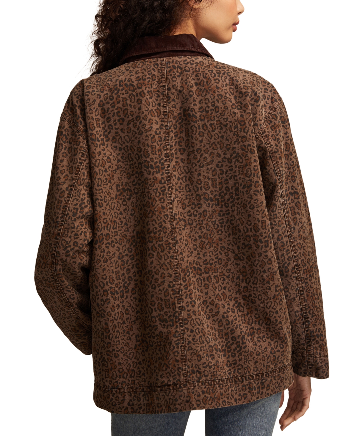 Lucky Brand Women'sâ Washed Oversized Chore Jacket In Brown