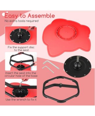 Kids Sensory Swivel Chair with Non-Slip Metal Base for Autistic Kids Indoor Outdoor