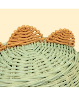 - Handcrafted Rattan Dinosaur Storage Basket - Wicker