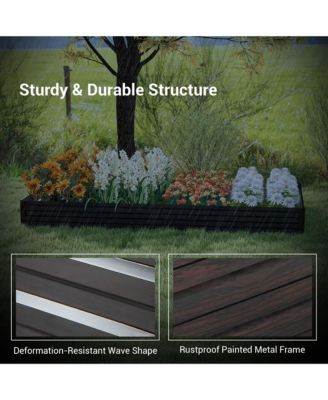 8 x 4 x 1 ft Large Outdoor Metal Planter Box for Vegetable Fruit Herb Flower