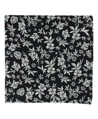 Men's Oleander Floral and Vine Patterned Handkerchief (Single)