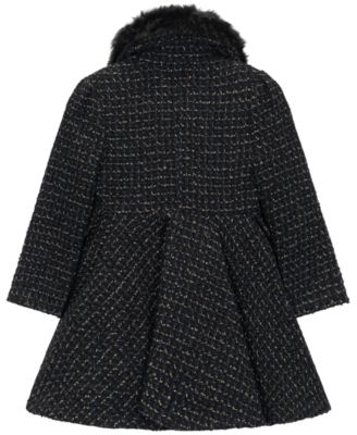 Toddler and Little Girls' Tweed Princess Dress Coat
