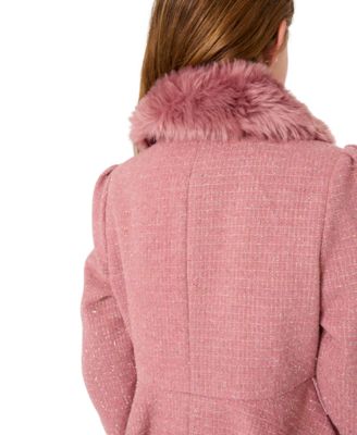 S Rothschild Big Girls' Tweed Princess Dress Coat