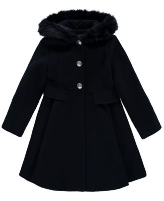 S Rothschild & Co Toddler and Little Girls Dress Coat - Dark Navy