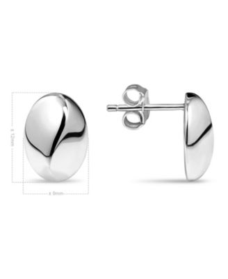 Dome Stud Earrings in Sterling Silver