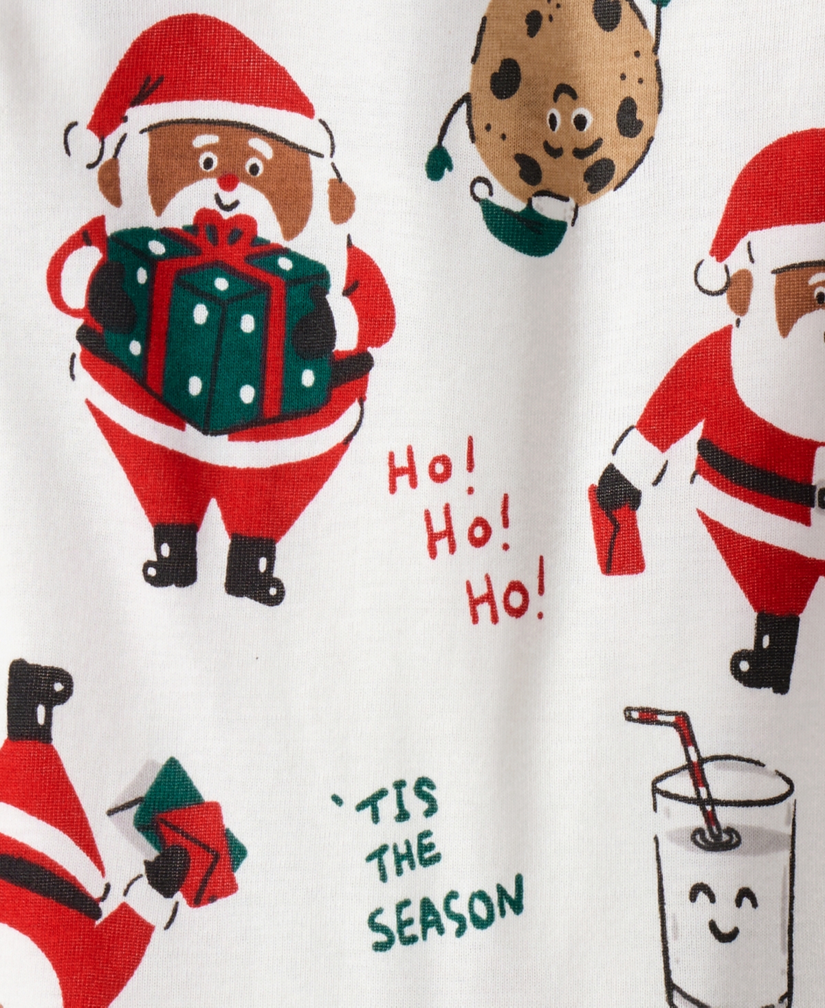 Carter's Toddler Boy Or Toddler Girl Christmas Santa Print Top And Pants Pajama, 2-piece Set In Multi