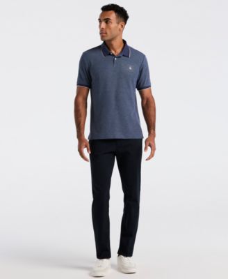 Men's Honeycomb Pique Tipped Short Sleeve Polo Shirt