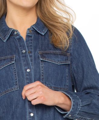 Petite Button Front Shirt