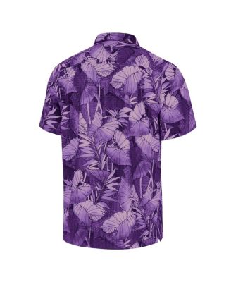 Men's Purple Minnesota Vikings Bahama Coast Nuevo Fronds Camp Button-Up Shirt