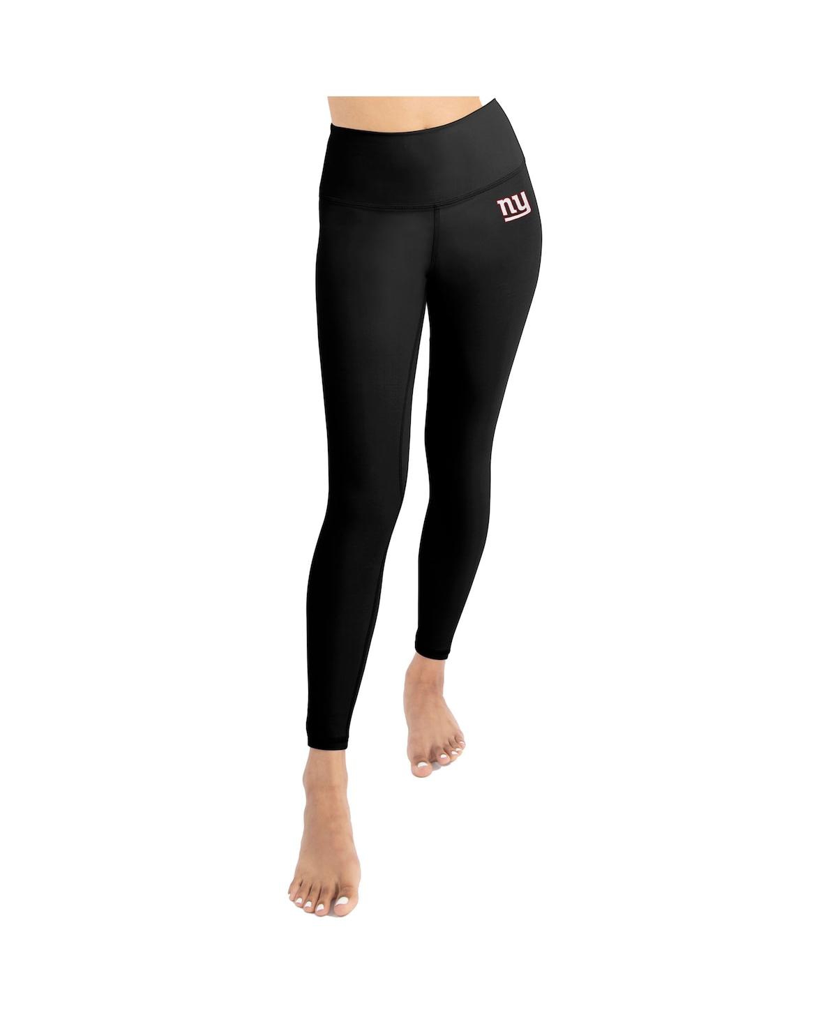 Kadi Brand Women's Black New York Giants Leggings Midi Bra Set