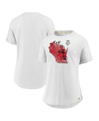 Fanatics - Women's White Wisconsin Badgers True Classics Home State T-Shirt