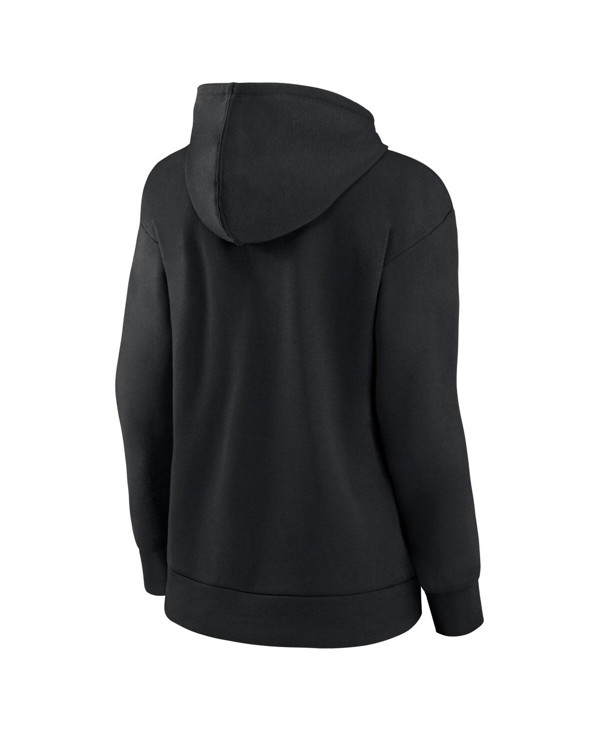 Fanatics Women's Black New Orleans Saints Team Logo Victory Script Pullover Hoodie In Black