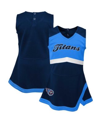 Outerstuff - Girls Baby Boys and Girls Navy Tennessee Titans Cheer Captain Jumper Dress