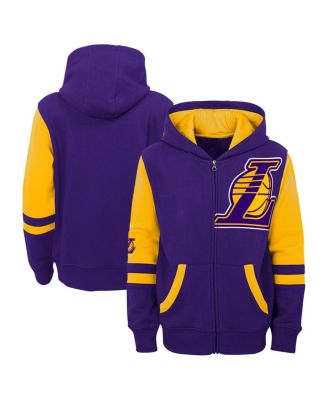Outerstuff - Preschool Purple Los Angeles Lakers Straight To The League Full-Zip Hoodie