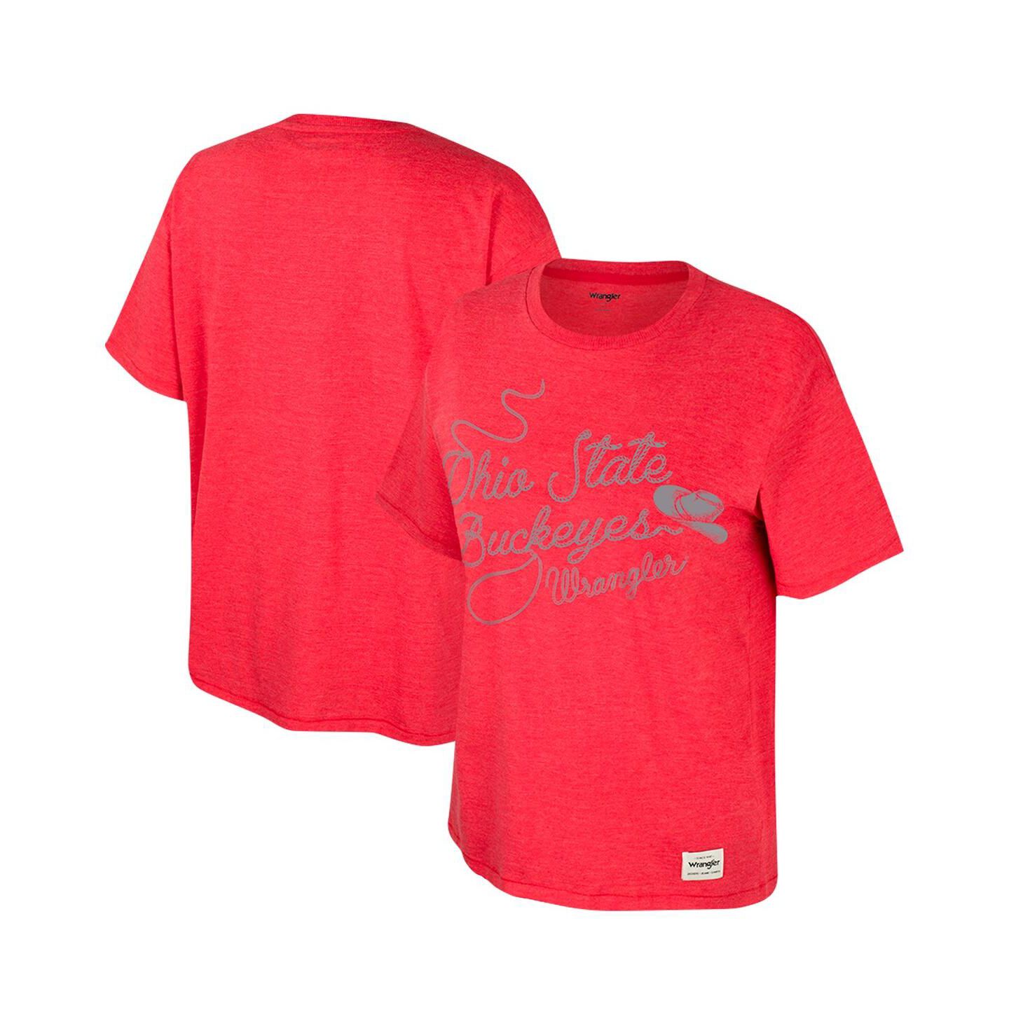 Женская футболка Colosseum Scarlet Ohio State Buckeyes Lasso Oversized — фото 1