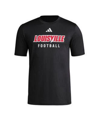 Men's Black Louisville Cardinals Locker Practice Football Pre-Game T-Shirt