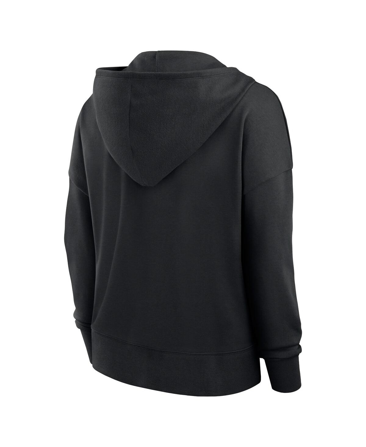 Fanatics Women's Black Cincinnati Bengals Blitz Left Lace-up Pullover Hoodie In Black