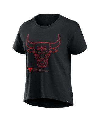 Women's Black Chicago Bulls Hand Check T-Shirt