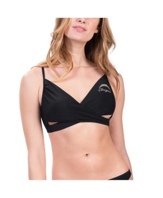 G-III 4Her by Carl Banks - Women's Black Los Angeles Chargers Hall of Fame Bikini Top