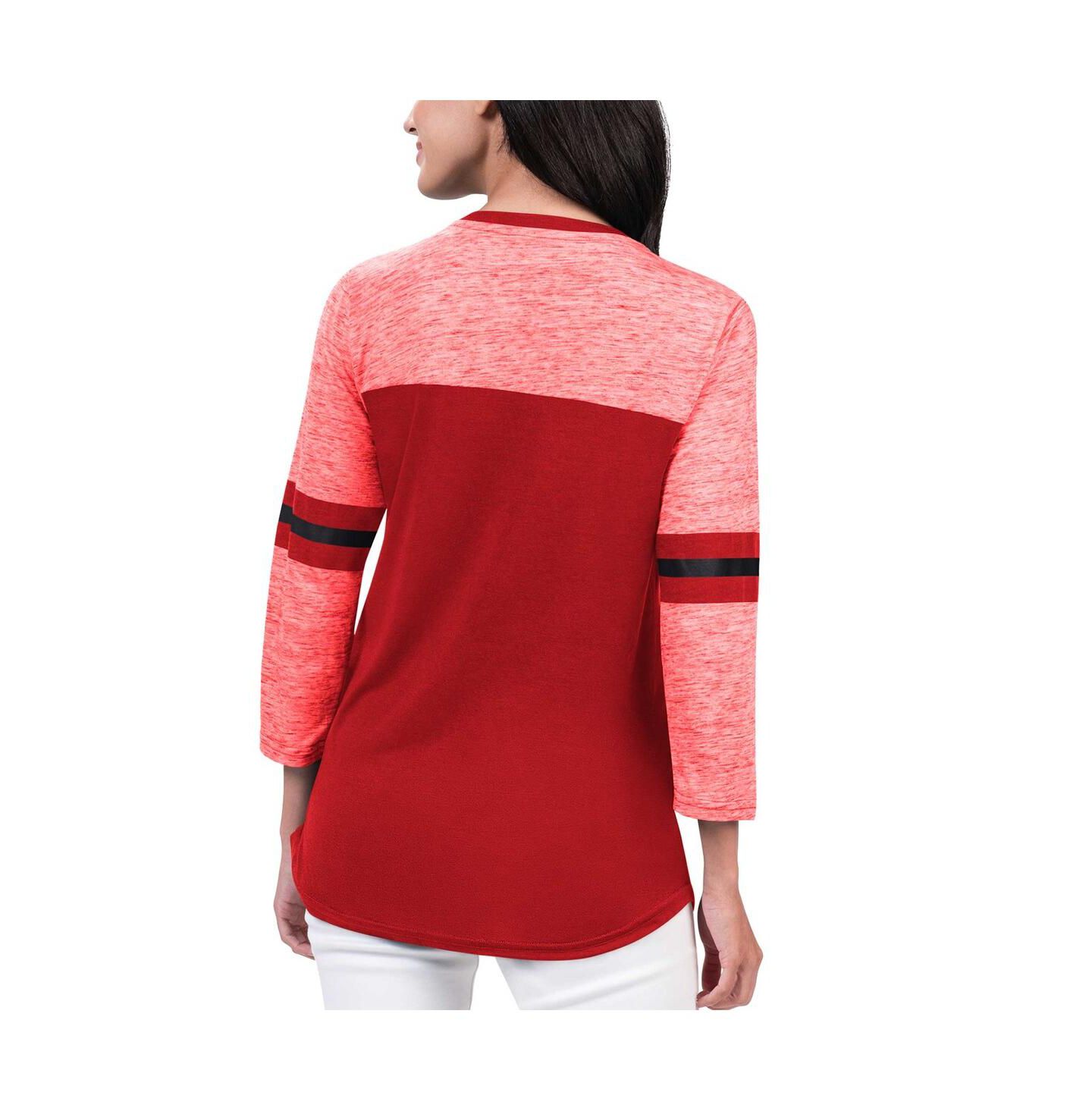 Женская футболка G-III 4Her by Carl Banks Red Chicago Bulls Play the Game 3/4-Sleeve — фото 2
