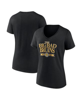 Fanatics - Women's Black Boston Bruins Centennial Banner T-Shirt