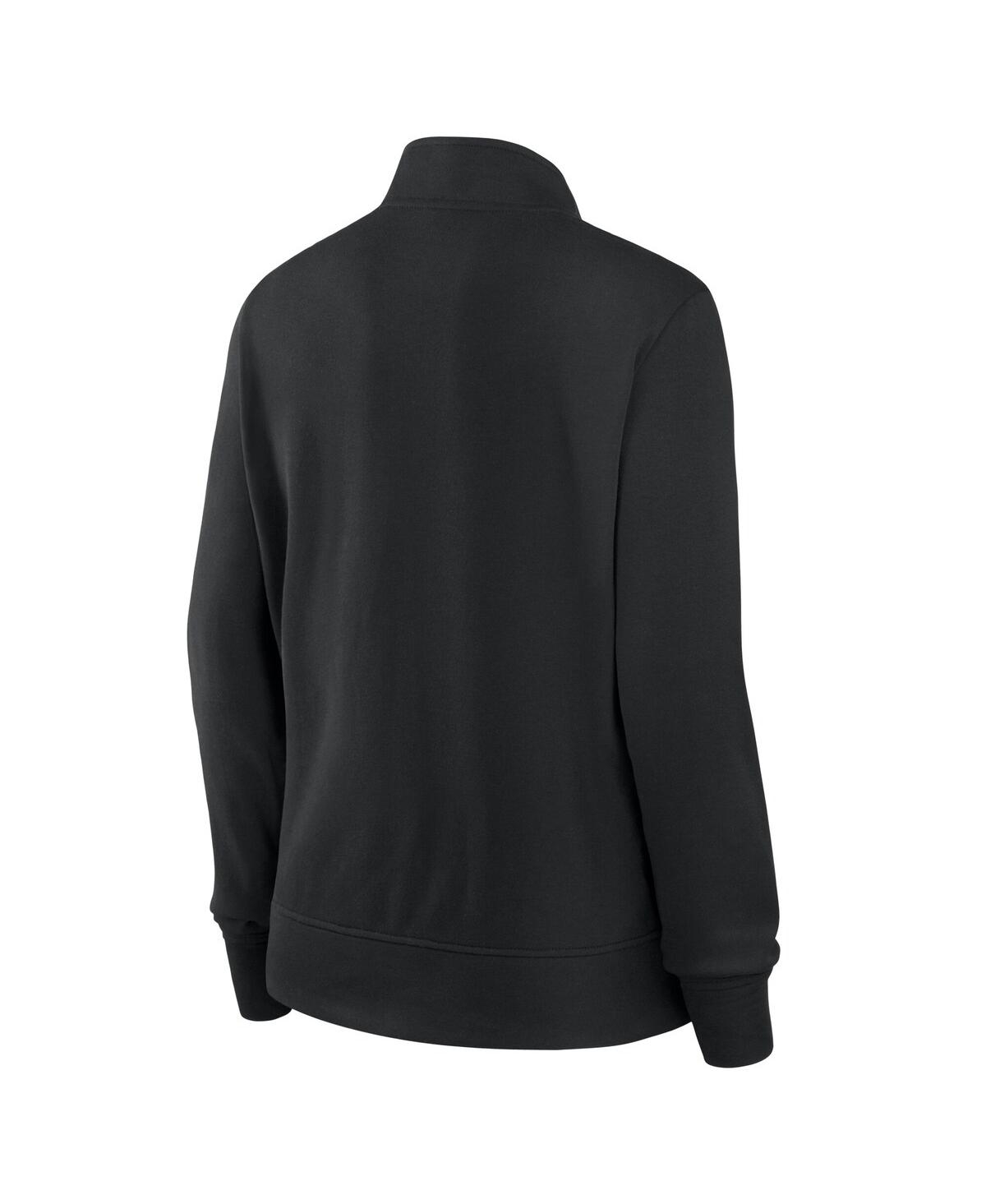 Logo Athletic Women's Black New Orleans Saints Velocity Quarter-zip Jacket In Black