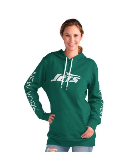 Женское худи G-III 4Her by Carl Banks Green New York Jets Extra Inning Pullover