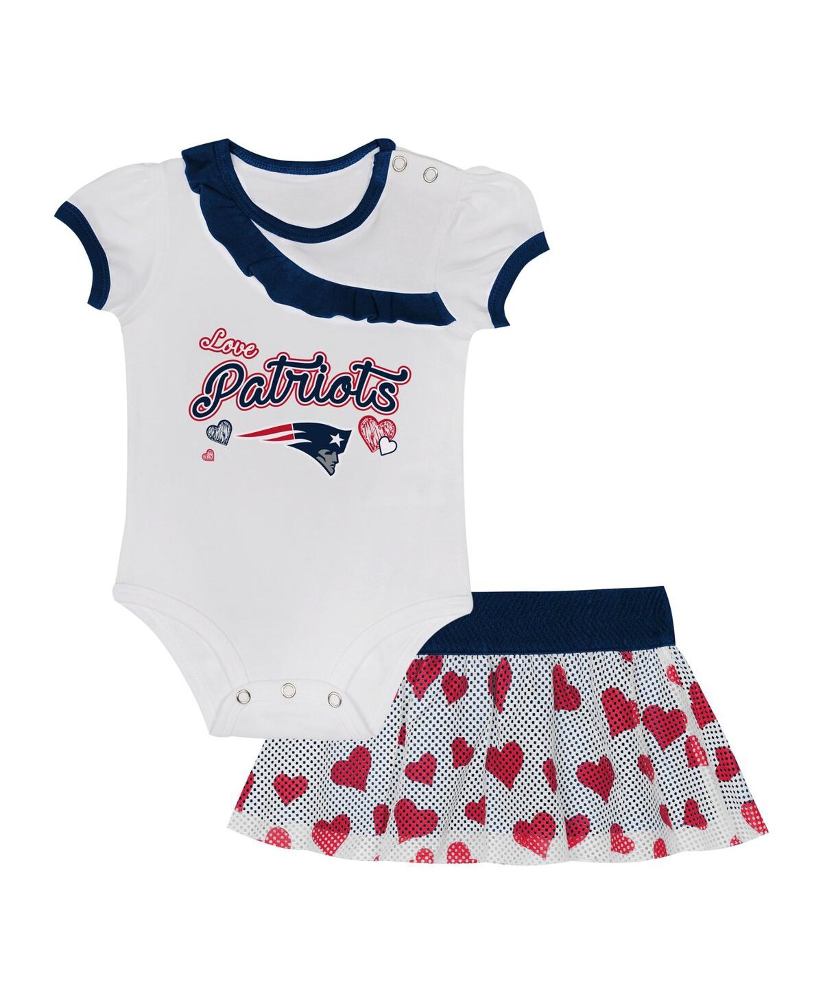 Outerstuff Infant  New England Patriots Love My Team Bodysuit & Skirt Set In White