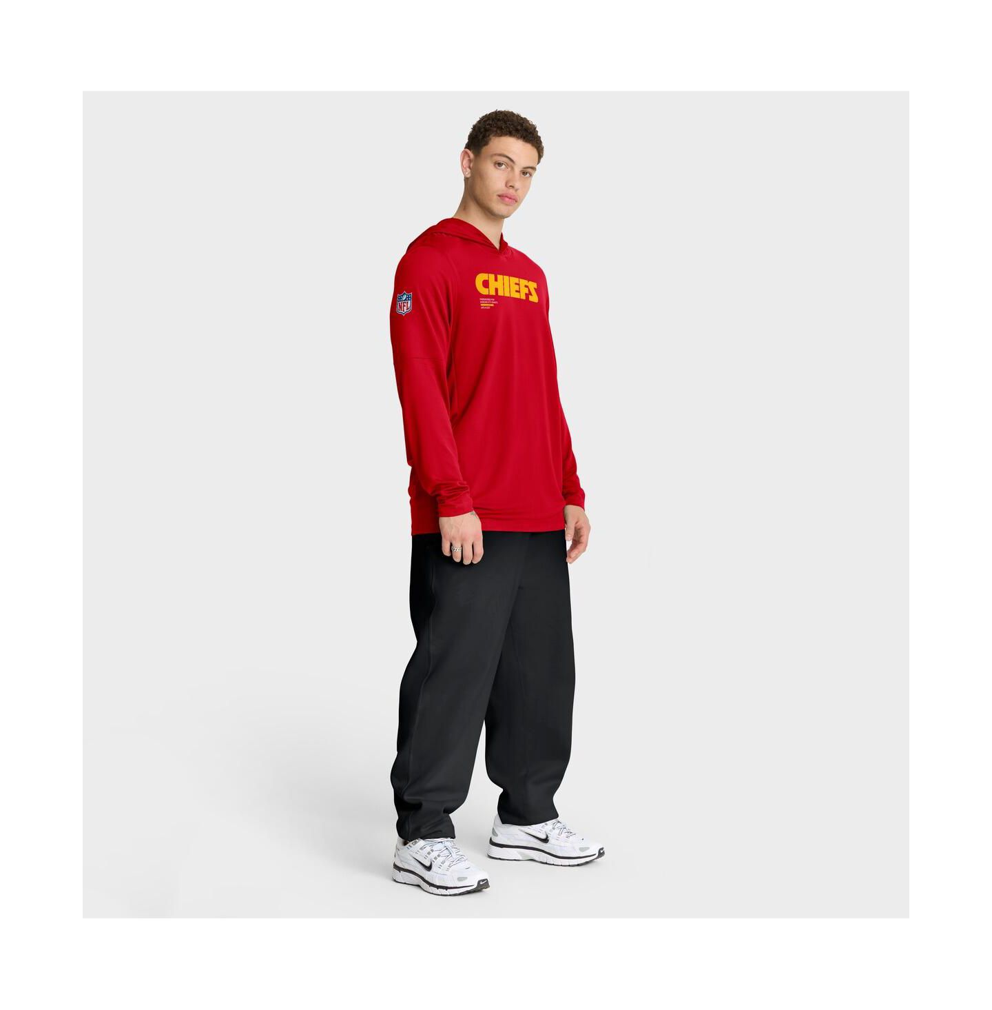 Мужское худи Nike Red Kansas City Chiefs Big & Tall Sideline Performance Long Sleeve T-Shirt — фото 3